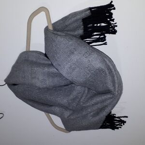 GG Embossed 65% Cashmere 35% Silk Oversize Wrap Travel Scarf